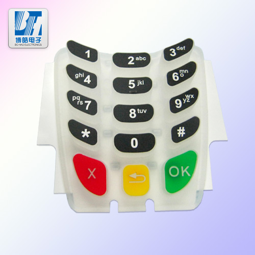 博皓pos機(jī)/刷卡機(jī)鐳雕工藝硅膠按鍵 博皓pos機(jī)/刷卡機(jī)鐳雕工藝硅膠按鍵