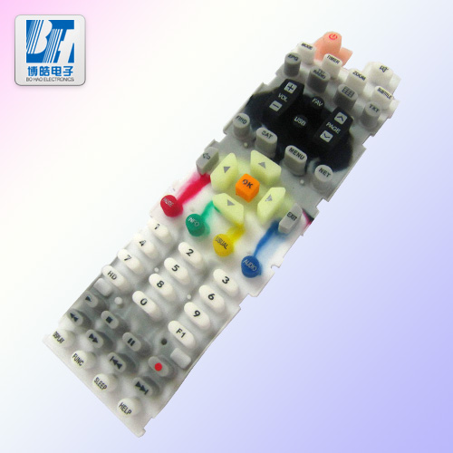 帶有熒光的多色遙控器硅膠按鍵